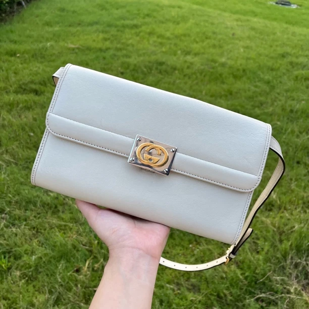 95新 GUCCI/古驰 Gucci金标单肩斜挎包