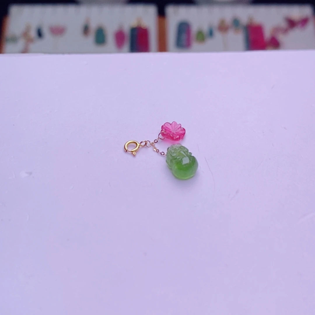 碧玺18K金镶嵌貔貅滴流m