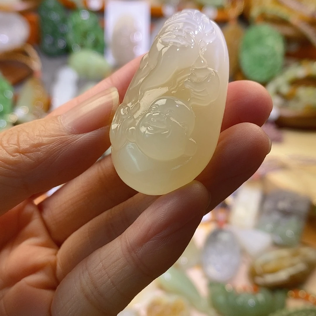和田玉颈饰未镶嵌蓝*下