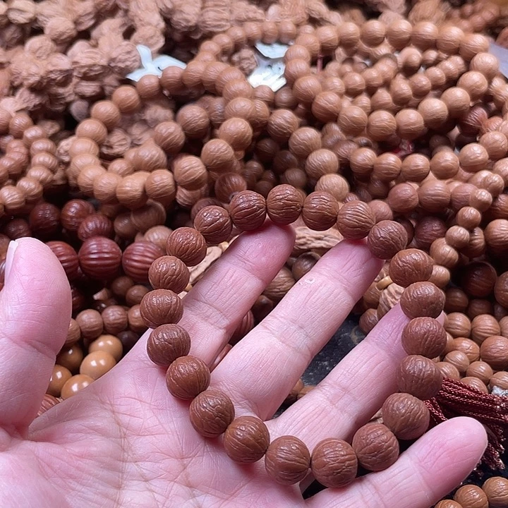 手串猴头核桃1.2同尺磨盘风羽自然泛油
