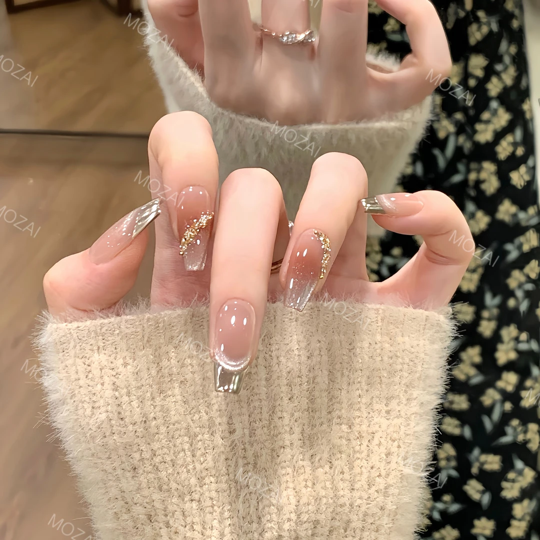 茉哉I现货【秋奢】纯手工定制美甲拆卸穿戴甲A1523/1524