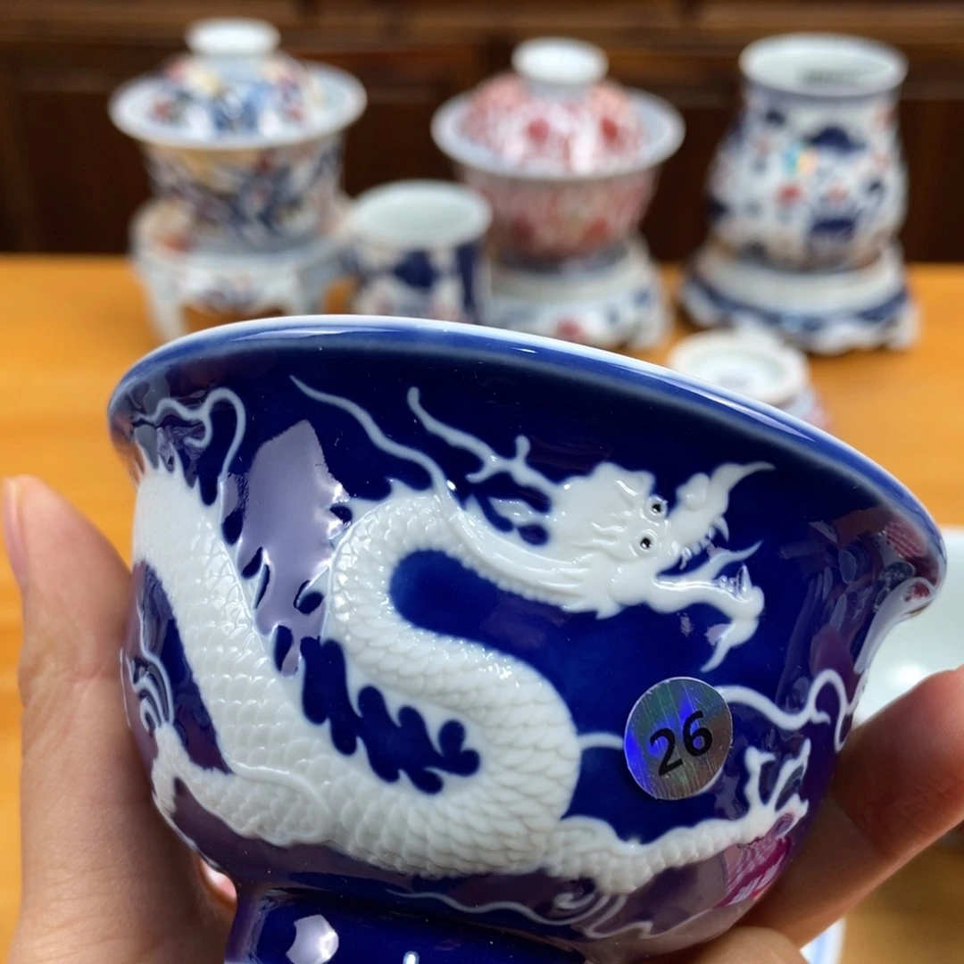 手绘现代茶具非古董