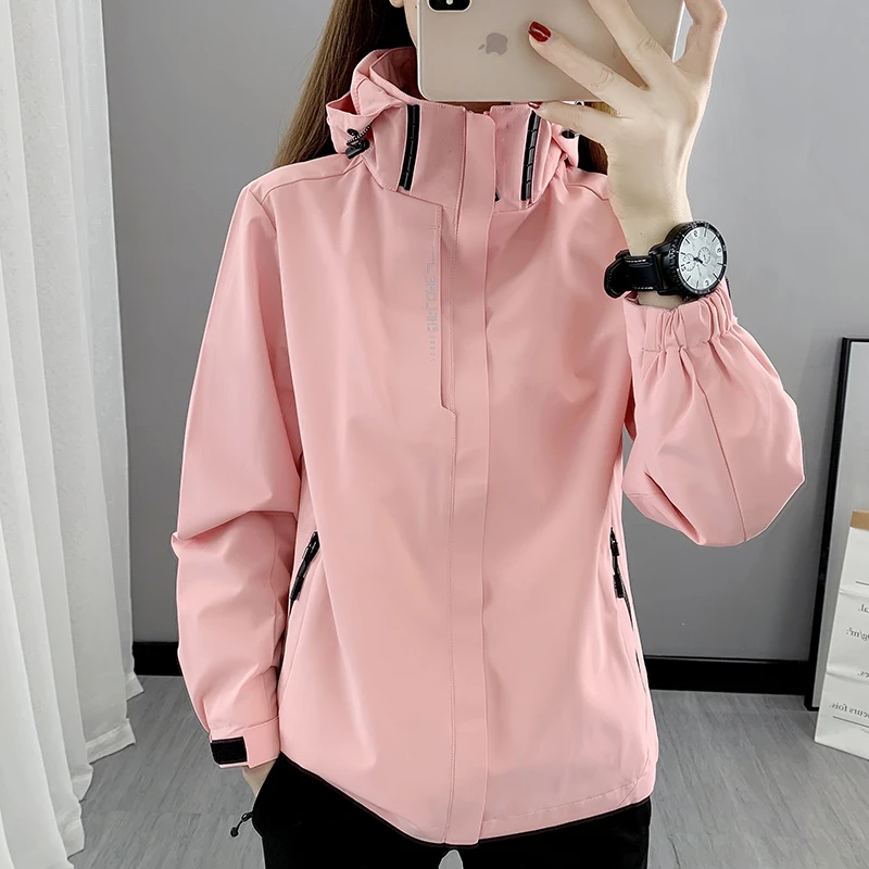 户外冲锋衣外套薄款男女情侣春秋季夹克防水登山服2025