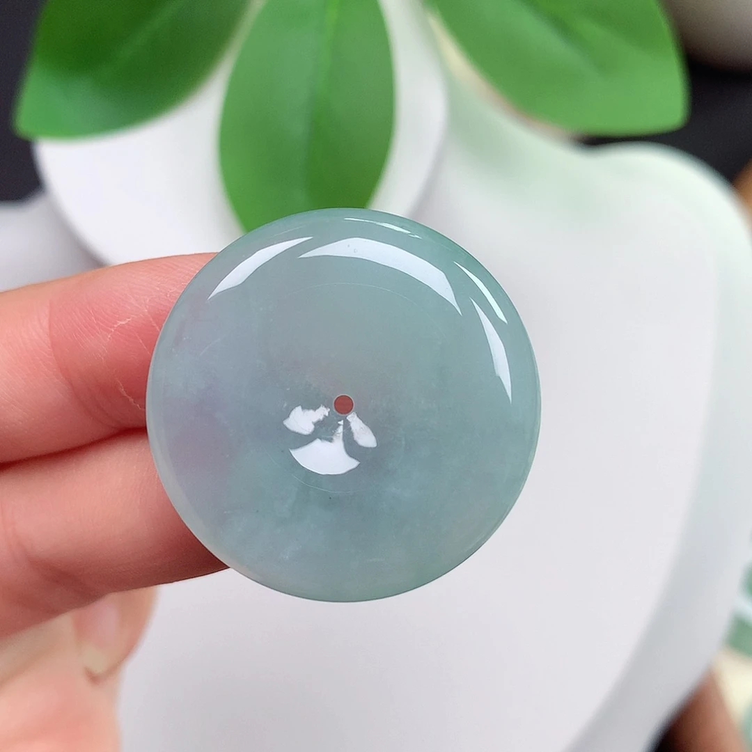 颈饰未镶嵌翡翠平安扣 29.8x6.1mm