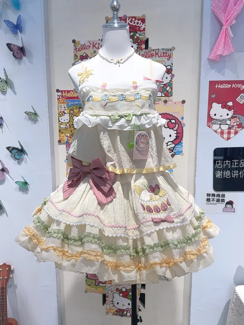 【裱花蛋糕】原创Lolita吊带jsk多巴胺可爱甜美洛丽塔裙