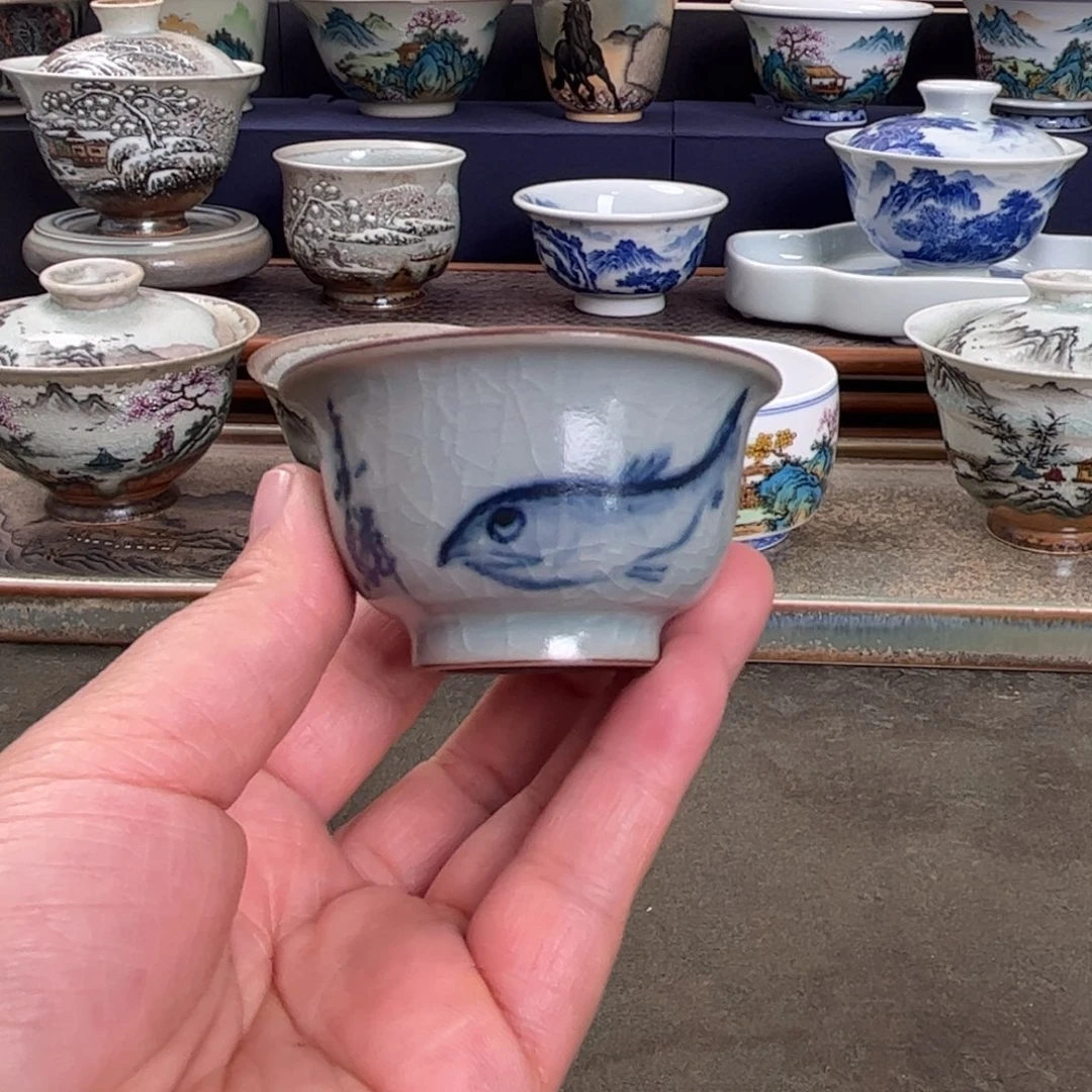 瓷杯子我们观山观水观自在