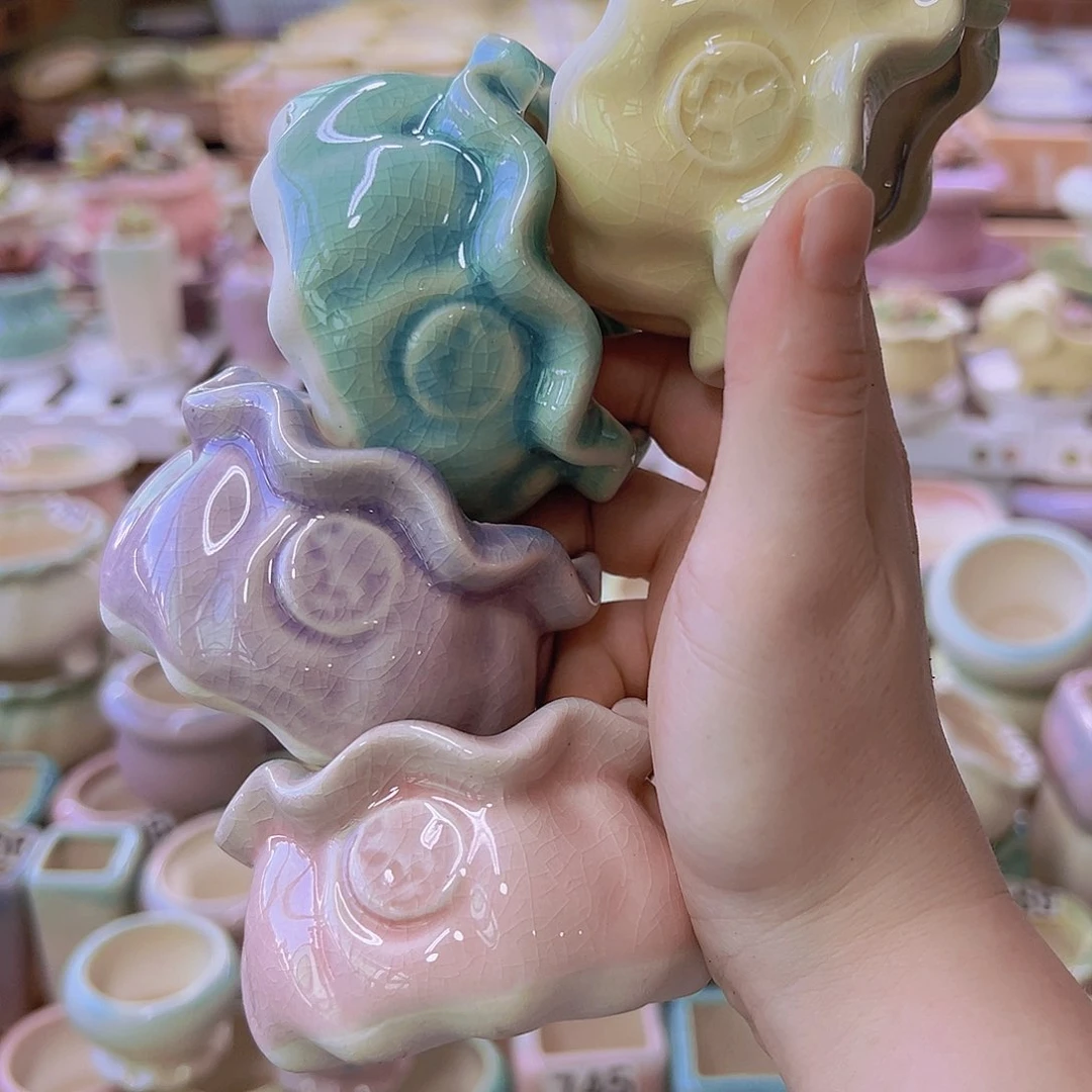 陶瓷花盆当场满12包邮