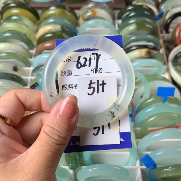 未镶嵌蛇纹石玉手镯6217