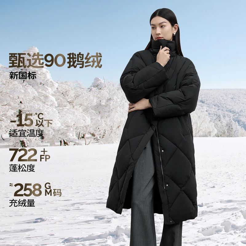 *【黑天鹅系列】伊芙丽鹅绒三防环保索罗纳羽绒服好羽绒1EA980611