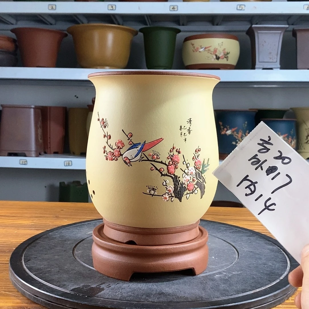 紫砂花盆紫砂兰花盆18