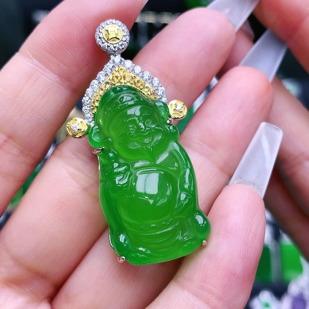 玛瑙/玉髓吊坠银S925镶嵌