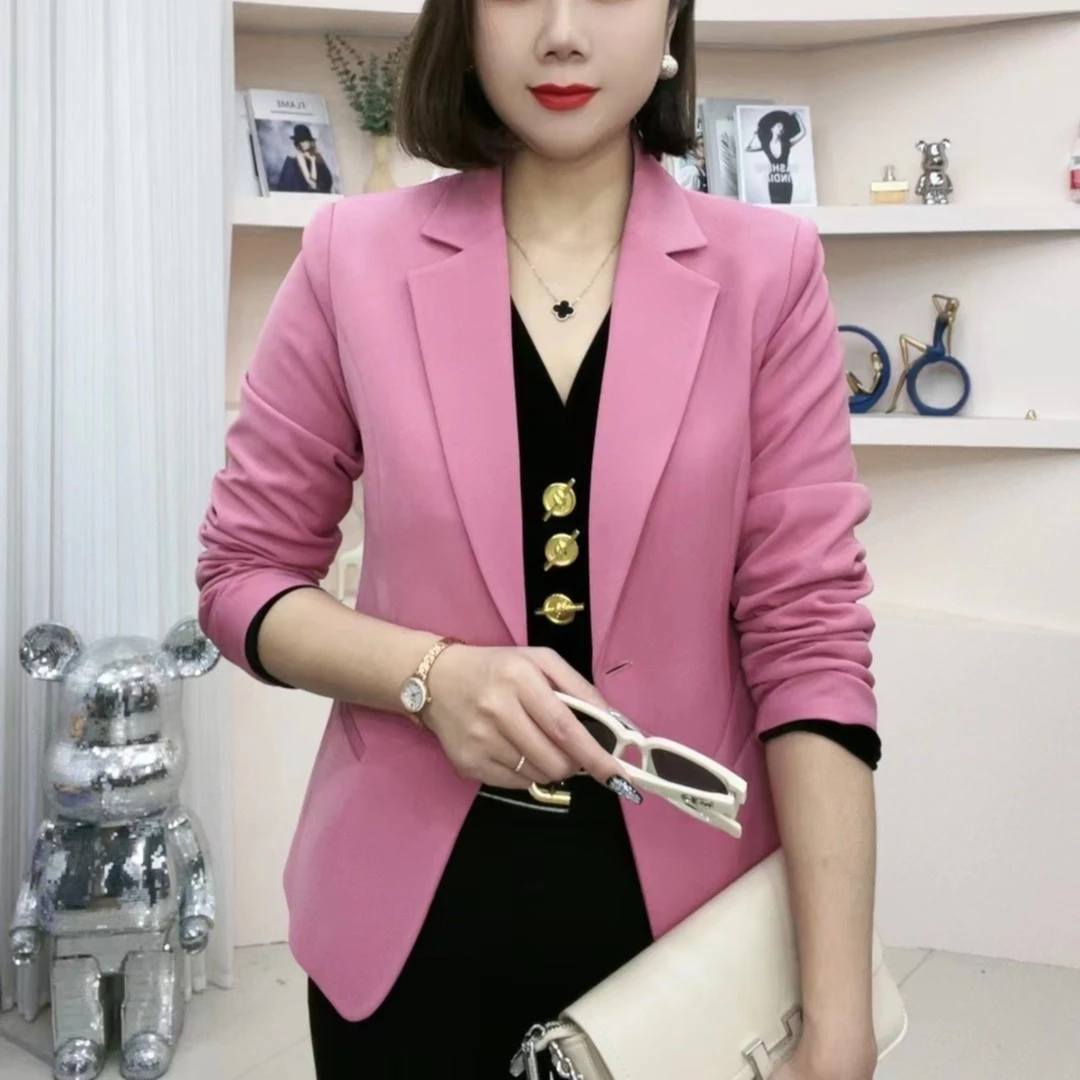 603新款春秋装时尚新款西服气质修身韩版女士版型显瘦西装纯色