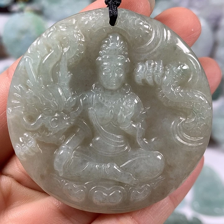 颈饰未镶嵌翡翠玉龙观音福利