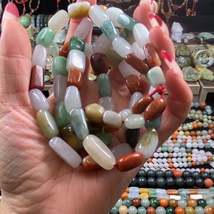 翡翠未镶嵌手链腾冲老料翡翠长串