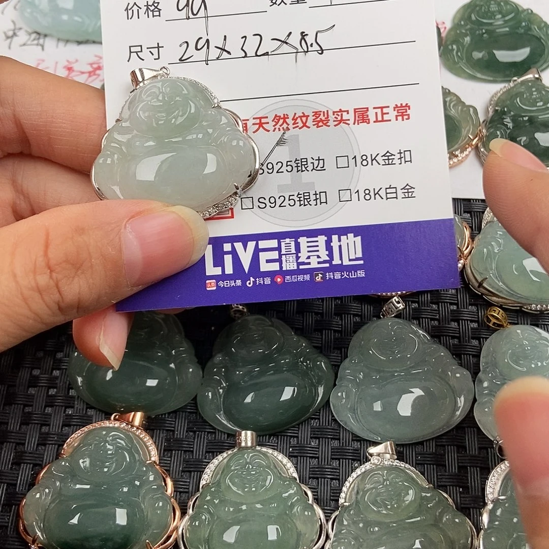 翡翠银S925镶嵌颈饰