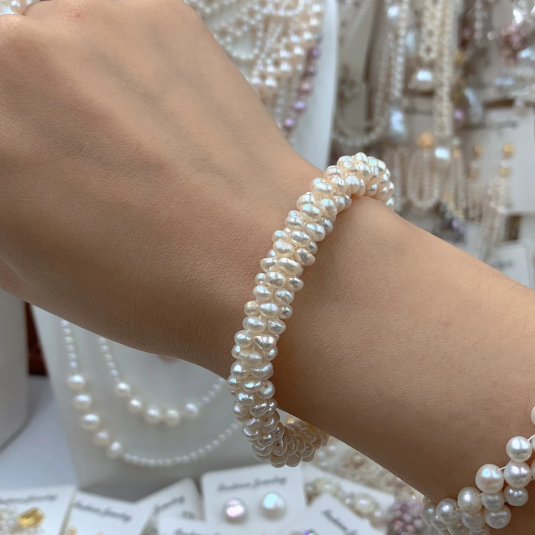 颈饰合金淡水珍珠