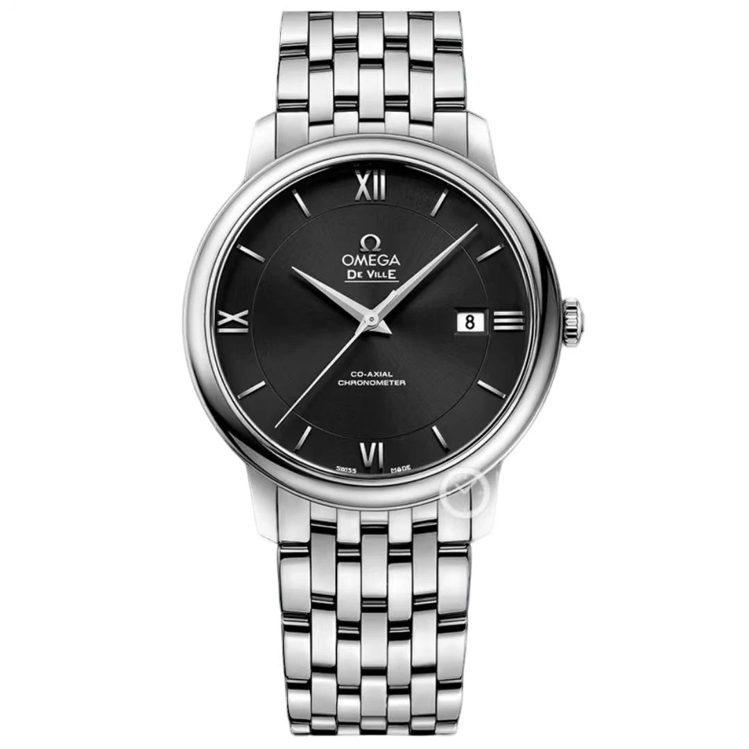 99新 Omega/欧米茄 碟飞男士机械/简约黑盘/经典时尚/37表径全套