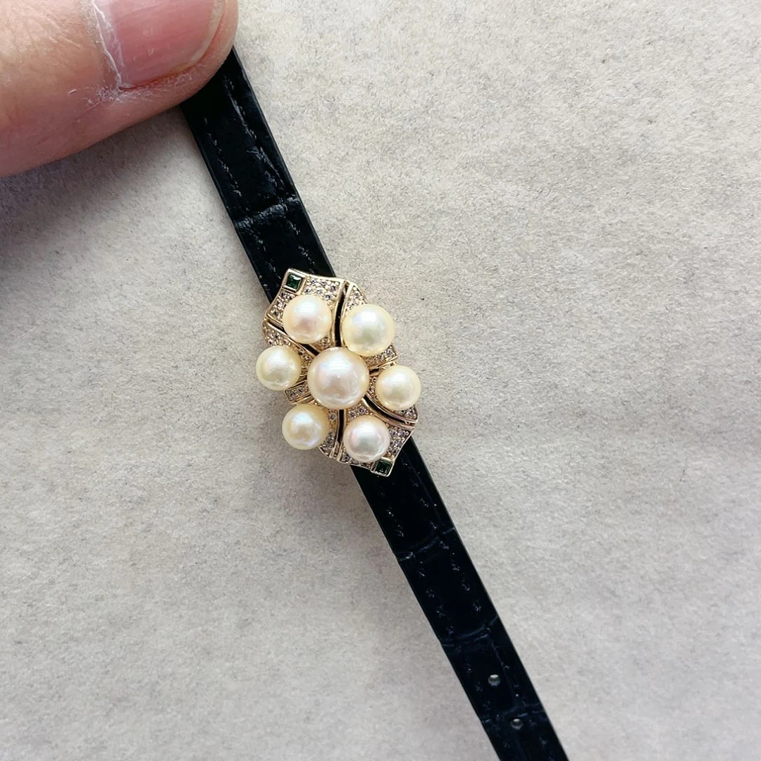 海水珍珠手绳银S925镶嵌