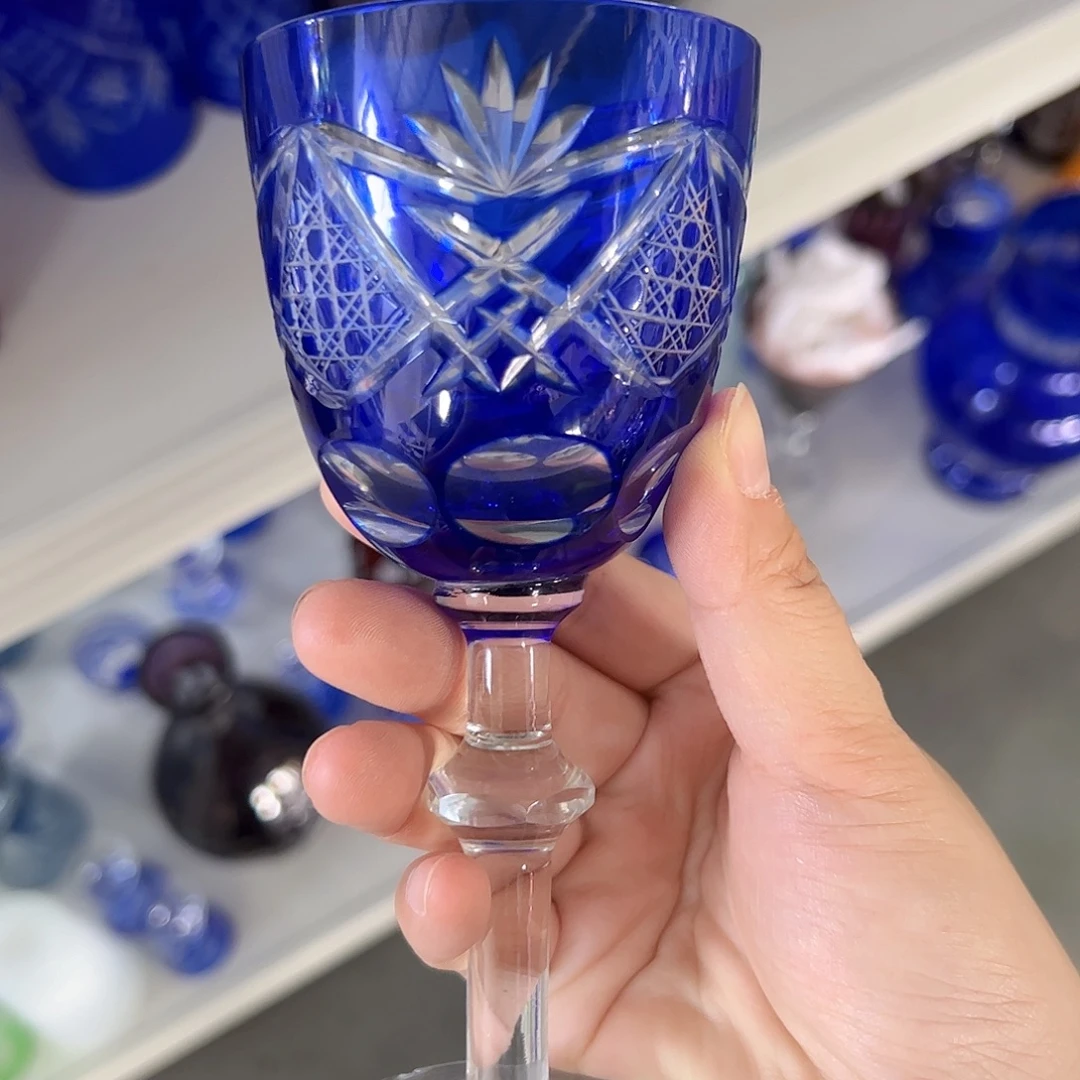 水晶玻璃高脚款微瑕一个