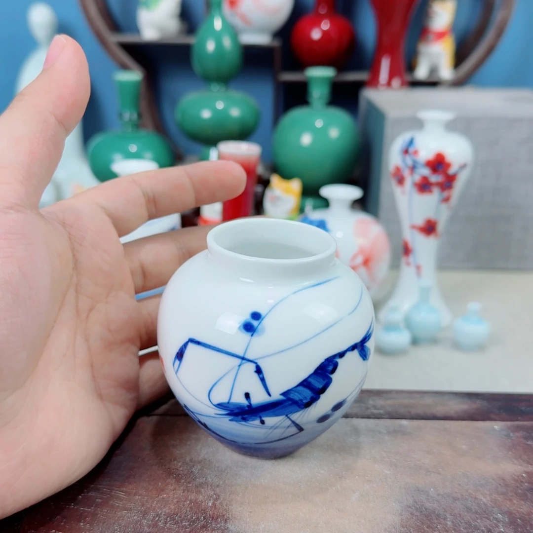 陶瓷手工小花器摆件