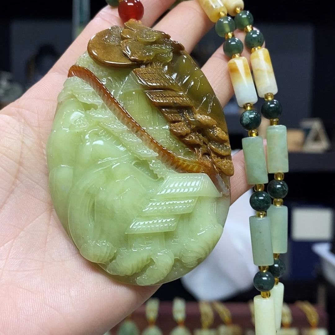 岫玉挂件手链未镶嵌