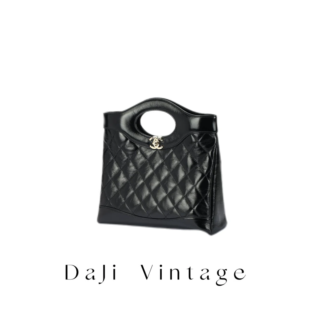 大吉中古/Chanel香奈儿黑金31bag小号斜挎包