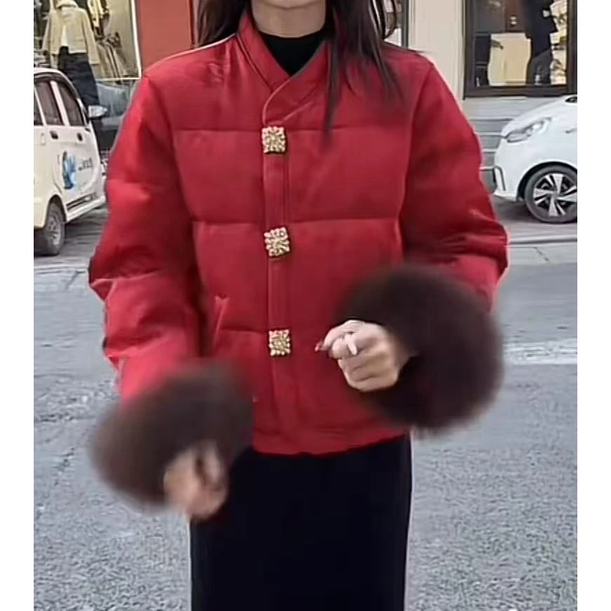 89款新中式国风外套提花重工时尚棉衣外套