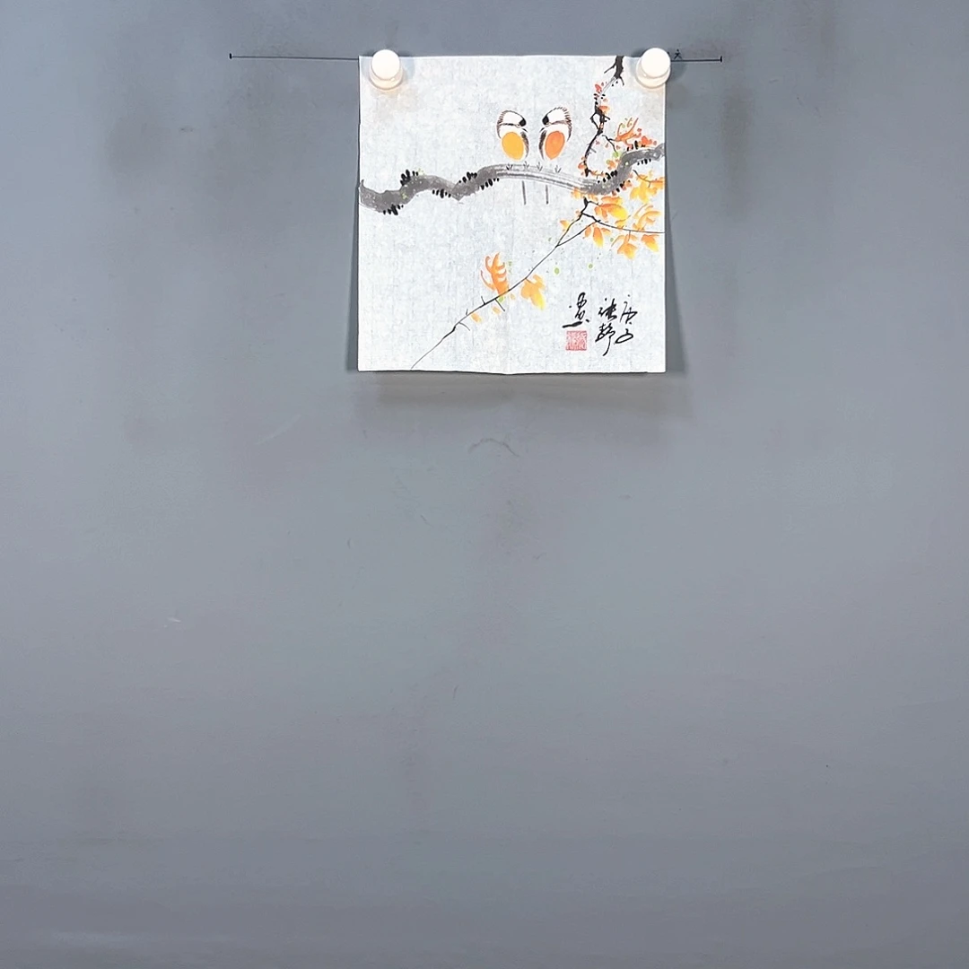 国画454 花鸟和花的颜色搭配起来