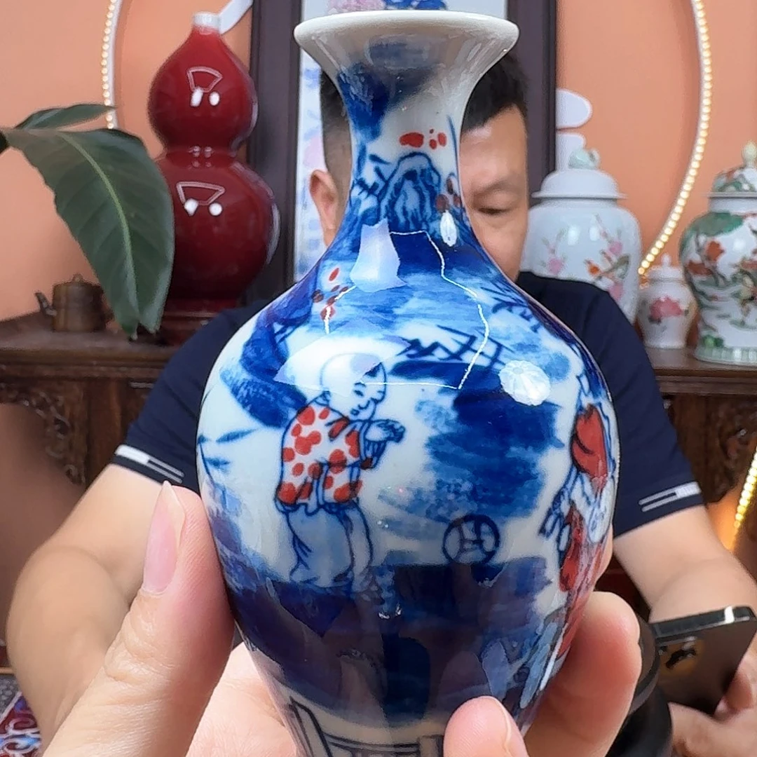 景德镇陶瓷手绘花瓶