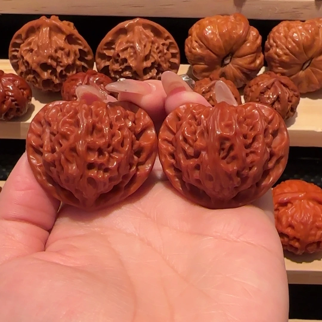 文玩核桃吊坠玉化宫灯41精品2873