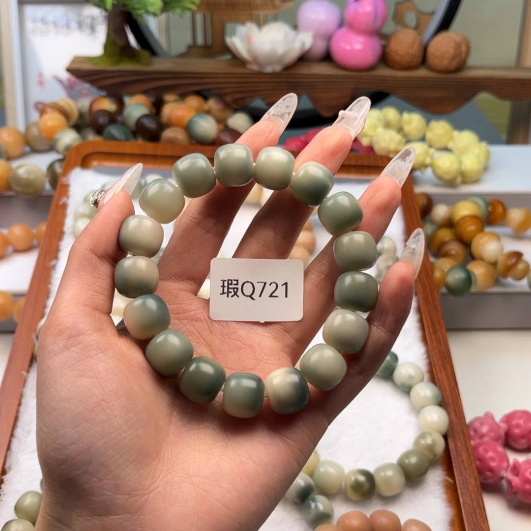 菩提根/象牙果手串12mm瑕桶珠一串q721