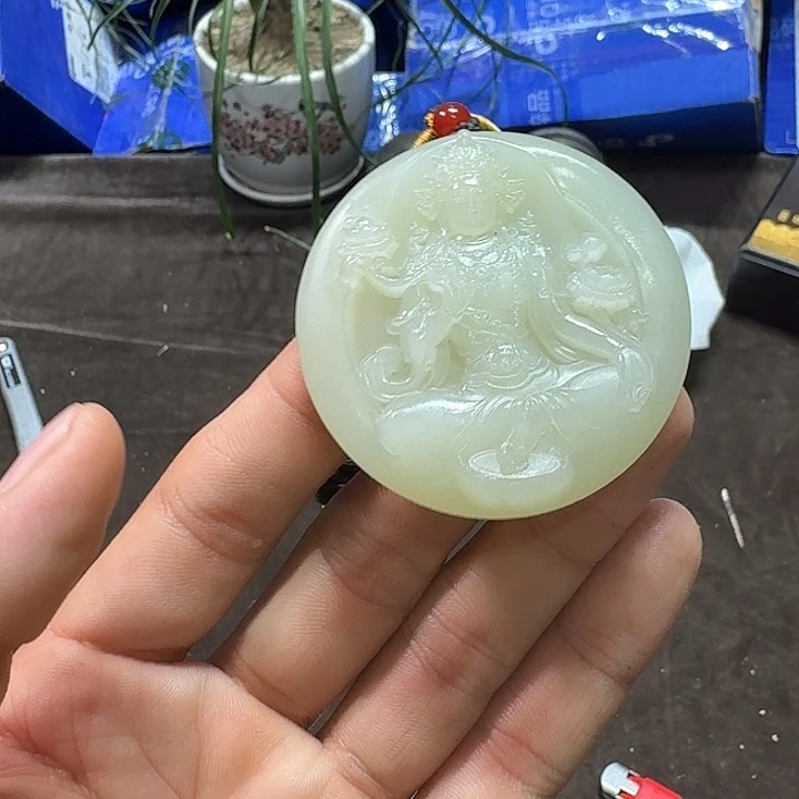 未镶嵌和田玉（糖玉）车挂