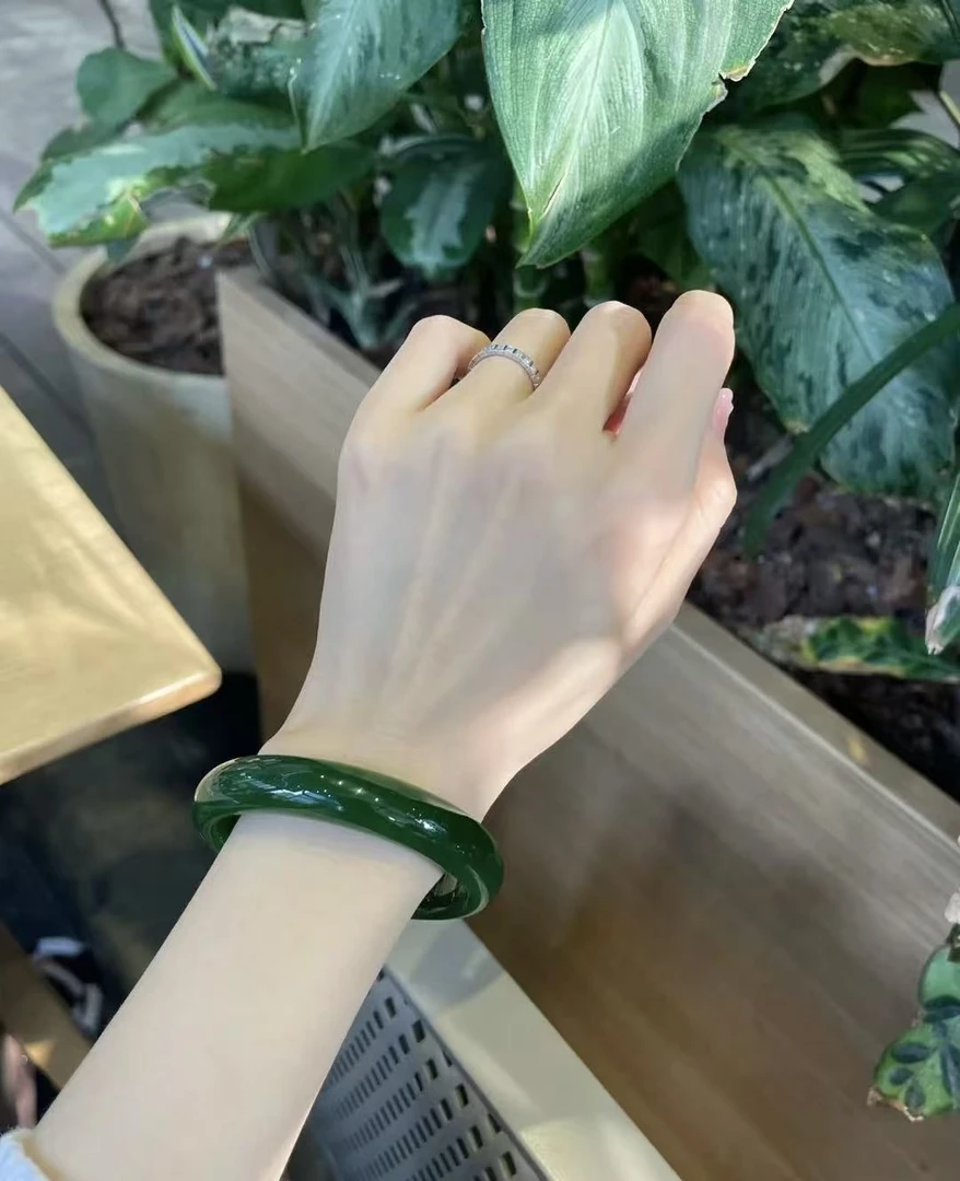 天然辰砂拾光玉阁手镯L-8890