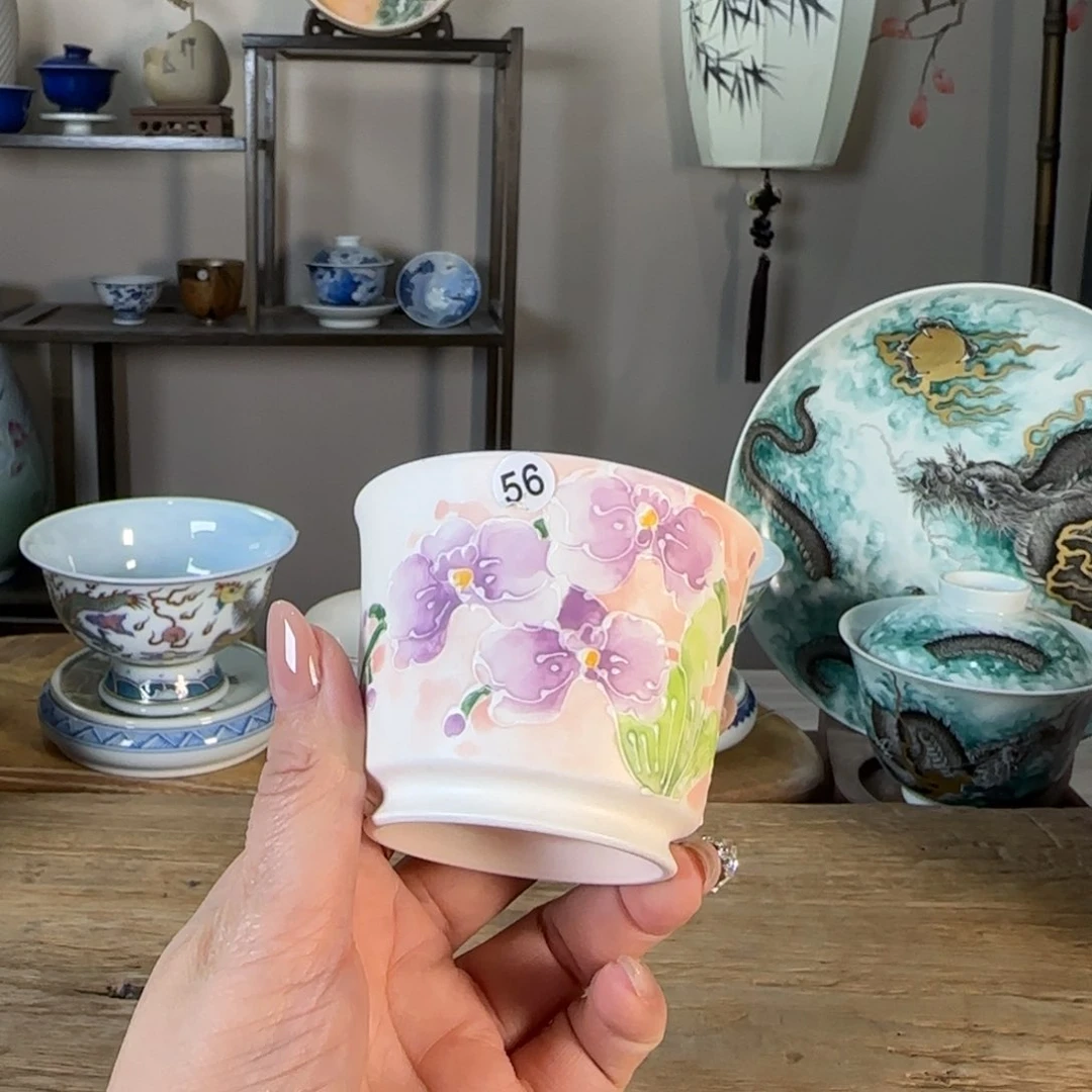 杯景德镇陶瓷柴烧多人