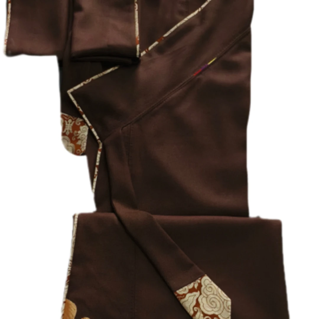 【扎溪卡纯手工】棕色藏族服饰藏袍