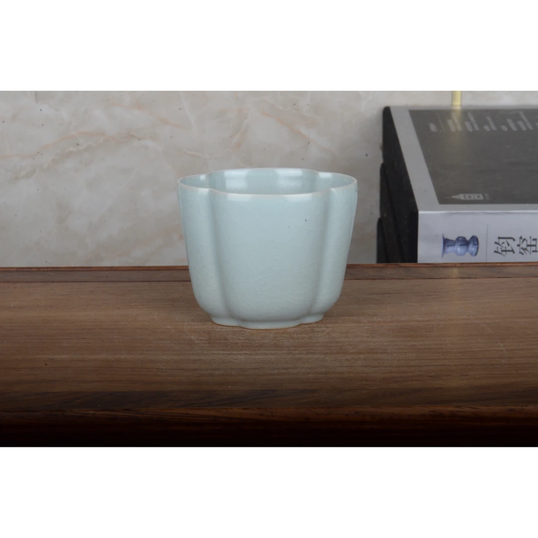 ZTQ慕古.天青青合海棠盏（编号） 约80ml