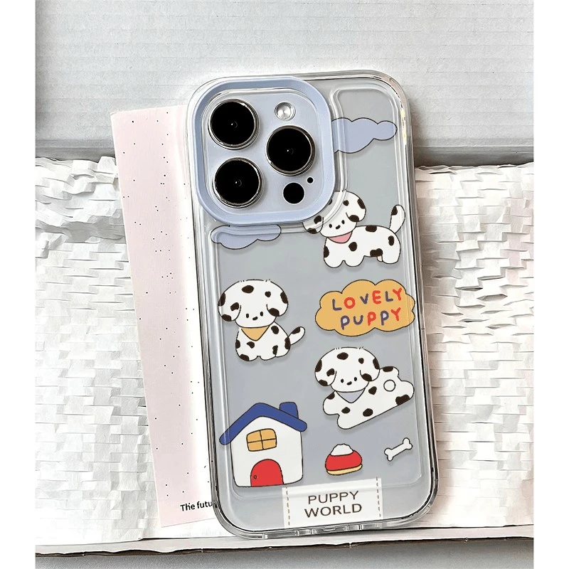 趣味斑点狗适用苹果16PROMAX手机壳iPhone15软14全包13卡通12防摔