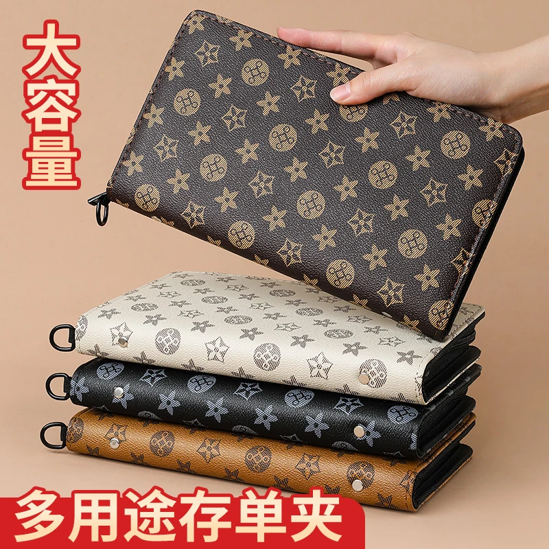 2025新款存单收纳本防水防潮拉链存单票据银行定期活期存折收纳册