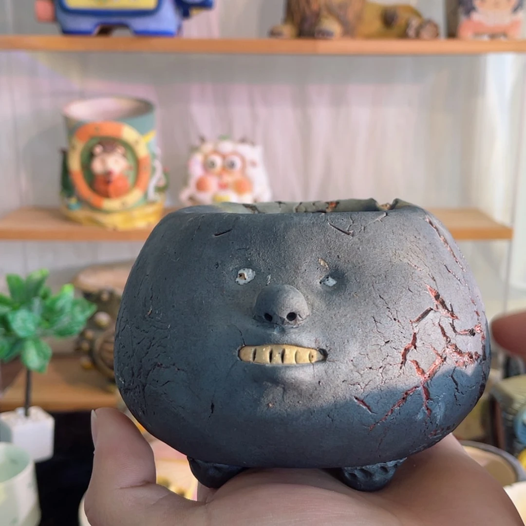 【闪购商品】紫砂花盆爱***袋花盆花盆