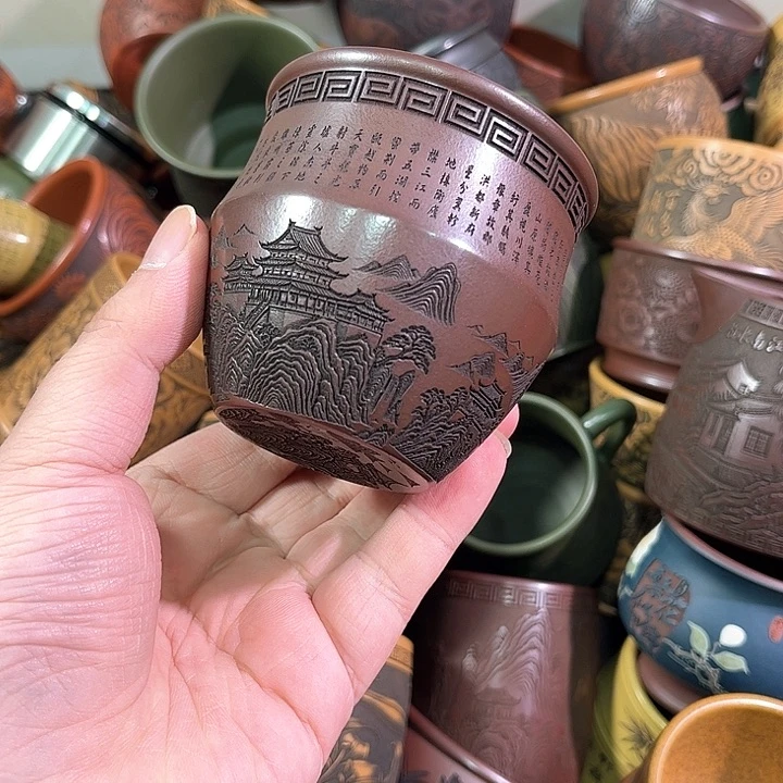 茶杯紫砂全手工紫砂主人杯