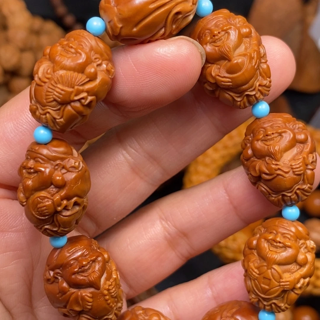 菩提籽类橄榄猴头核桃雕刻手串手链项链吊坠