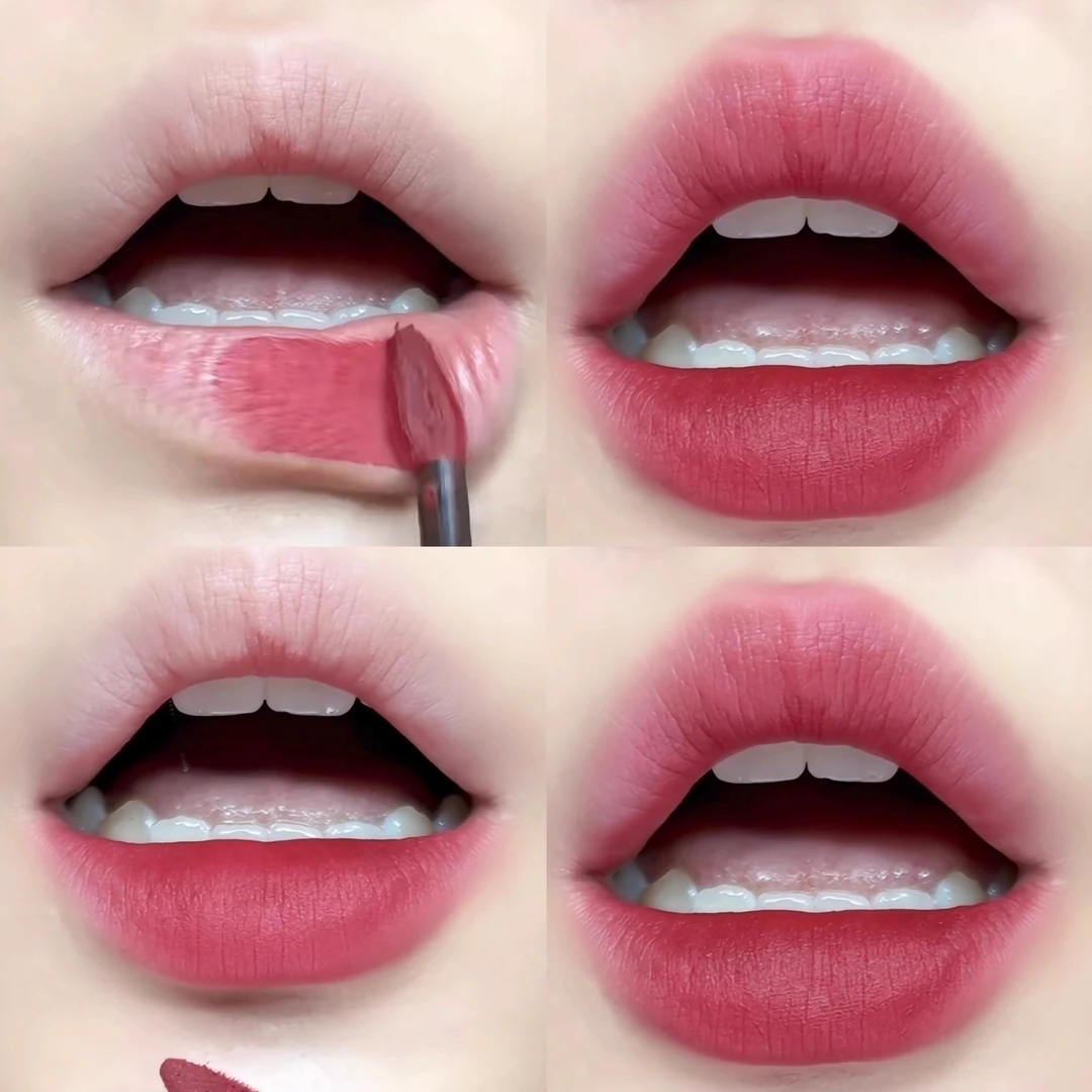 迷离感魅惑红唇~唇泥口红冷调红酒车厘子色浆果红色柔雾唇釉显白