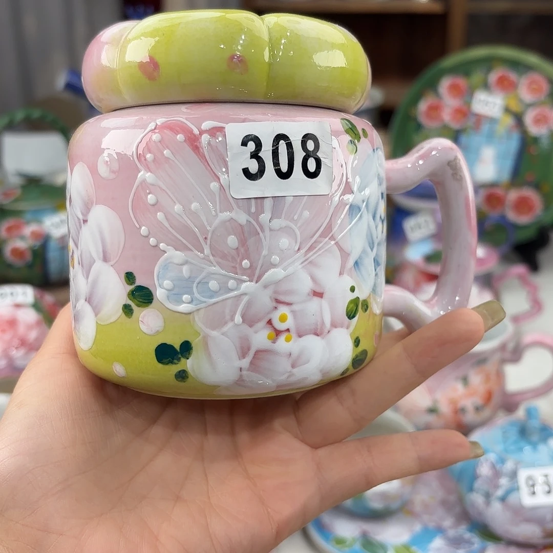 景德镇手绘高温釉下彩陶瓷茶具