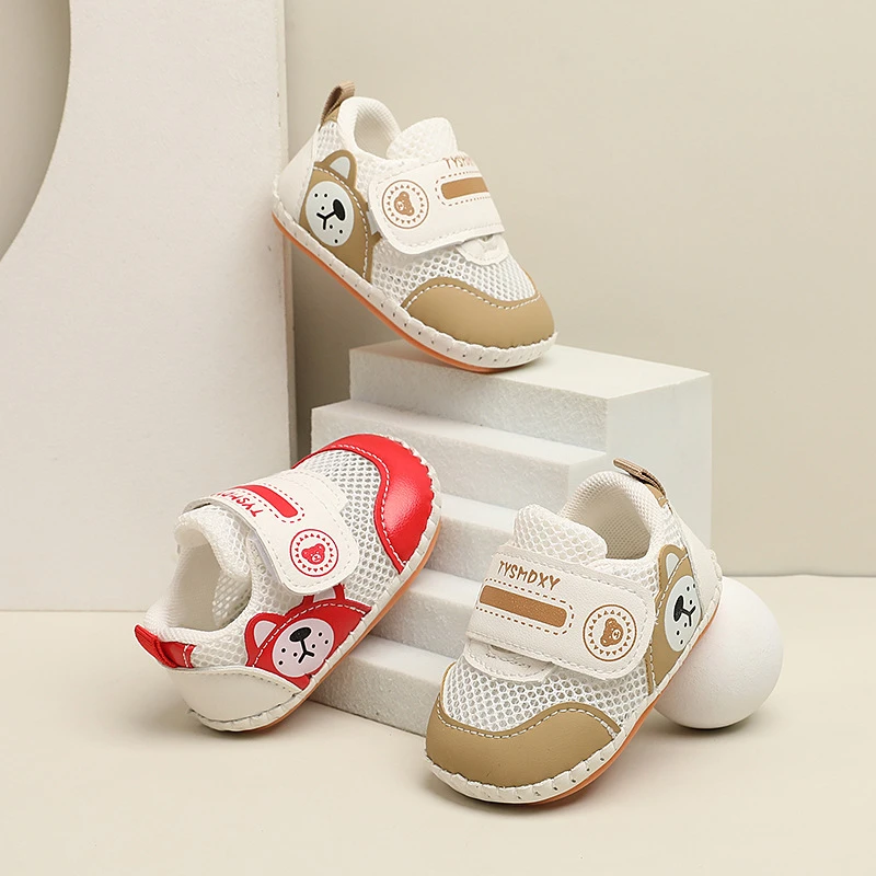 婴儿鞋子春夏软底男女宝宝0一1岁半网面凉鞋学步镂空网鞋