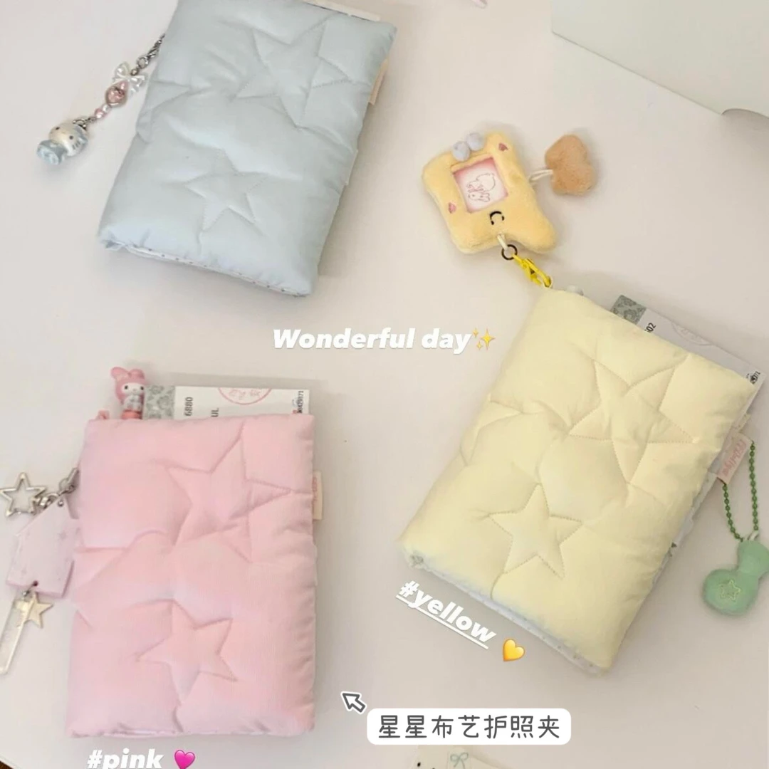FFDolly原创韩系ins手作星星护照夹机票卡包出国旅行可爱少女心