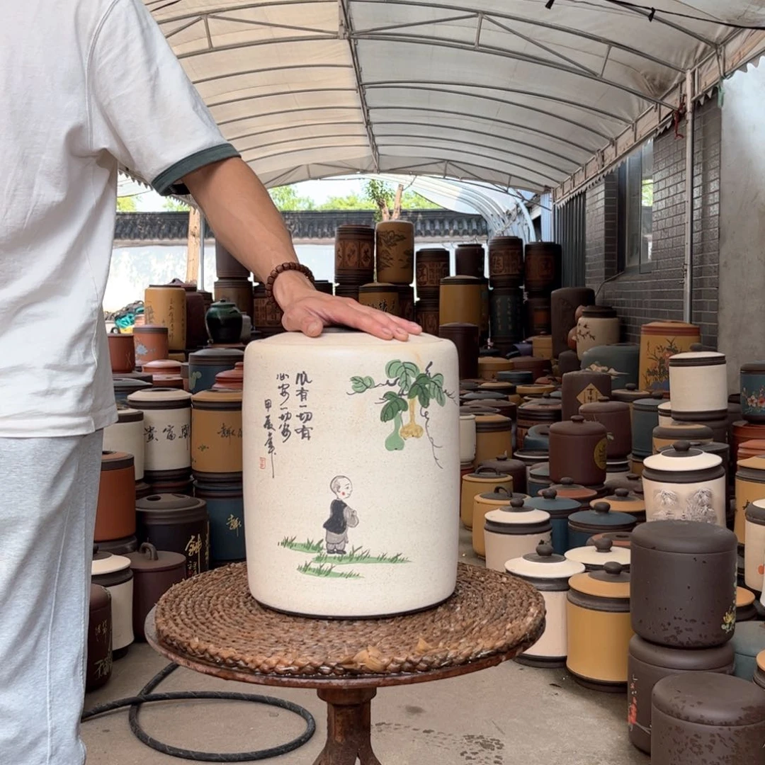 紫砂茶叶罐12 饼茶叶罐