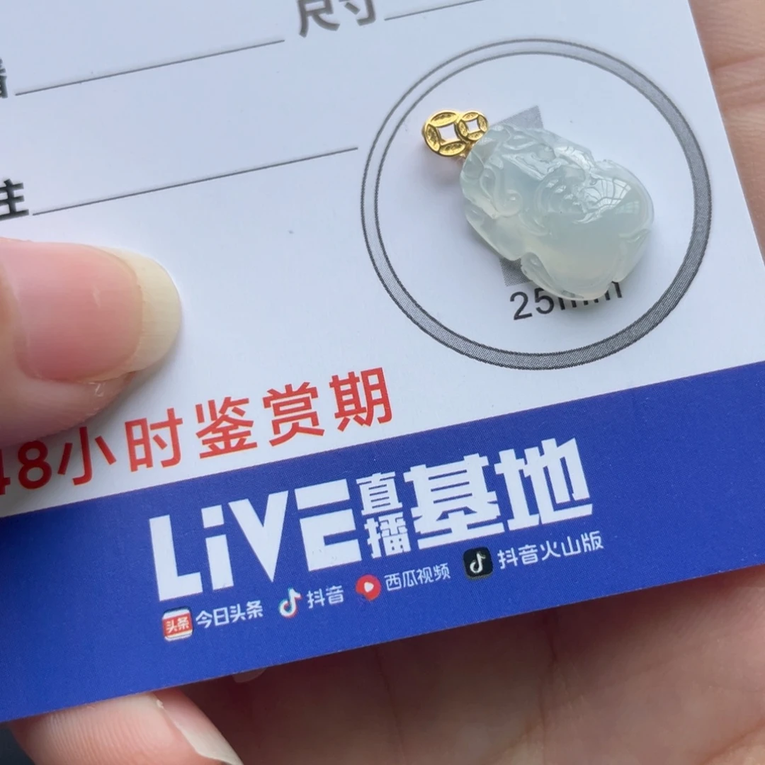 翡翠未镶嵌颈饰金扣小貔貅