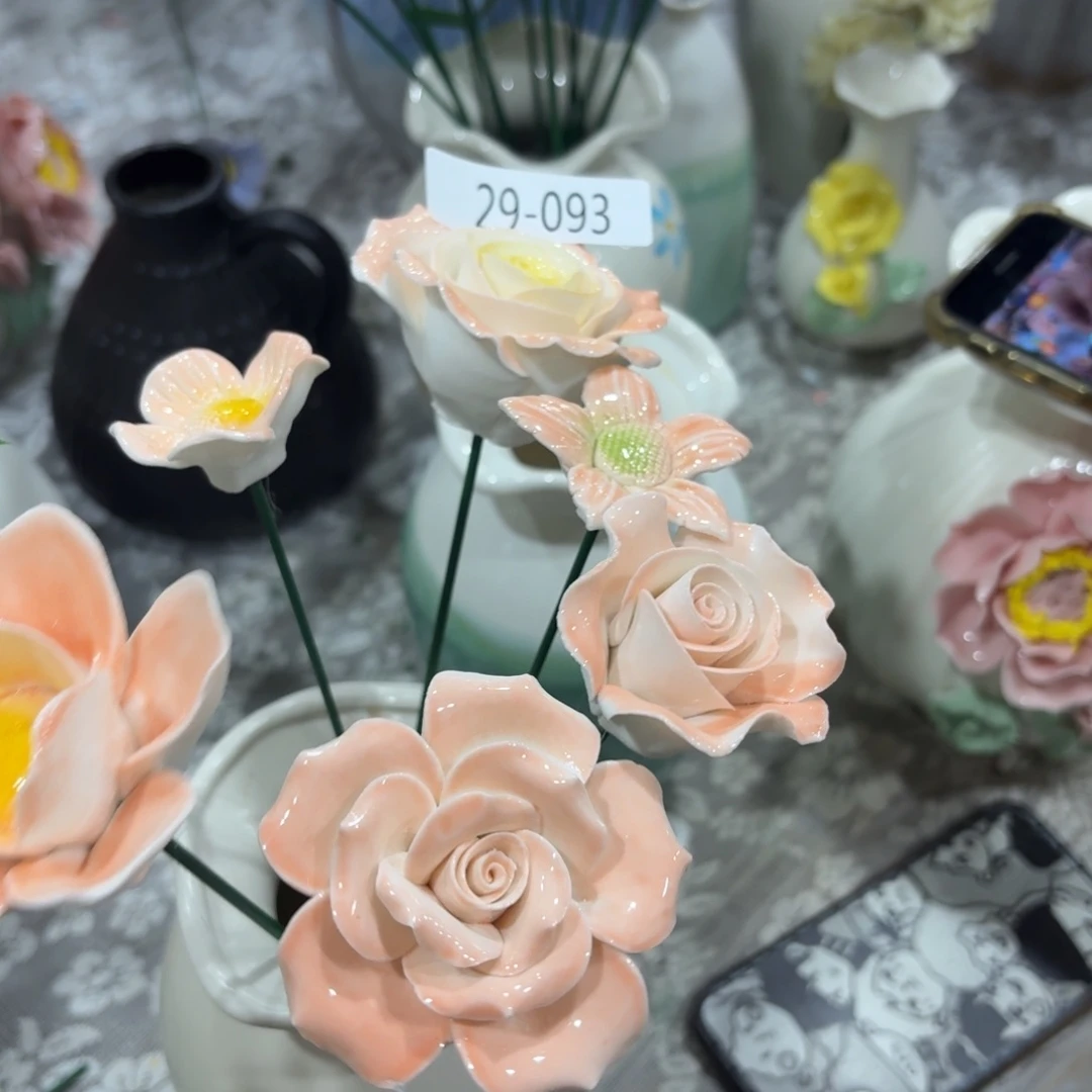 陶瓷花，拍满20包邮，退款拉黑，微瑕2993