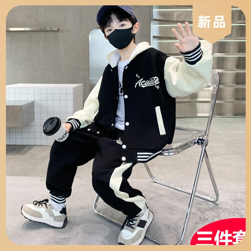 日本品质男童春装套装2025新款儿童春季棒球服中大童春秋款男孩潮