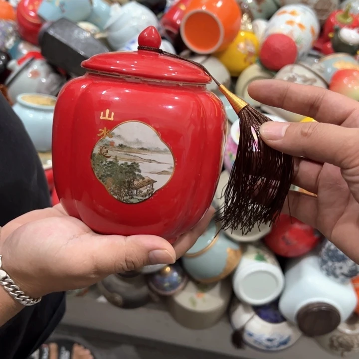 瑕疵福利品陶瓷茶叶罐介意勿拍